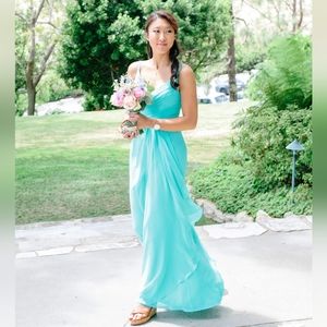 Colour by Kenneth Winston bridesmaids dress, Style 5239L, color Tiffany, size 4